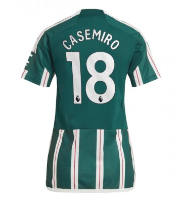 Lacne Ženy Futbalové dres Manchester United Casemiro #18 2023-24 Krátky Rukáv - Preč